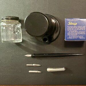 1920’s Shaeffer’s Skrip and WASP Rite-O-Way Desk Set